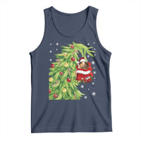 Funny Christmas Guinea In Green Hand Naughty Tank Top Cute Pet Lover Gift - Wonder Print Shop