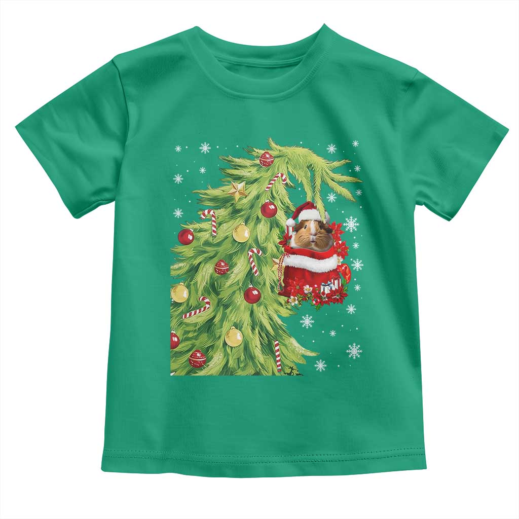 Funny Christmas Guinea In Green Hand Naughty Toddler T Shirt Cute Pet Lover Gift - Wonder Print Shop
