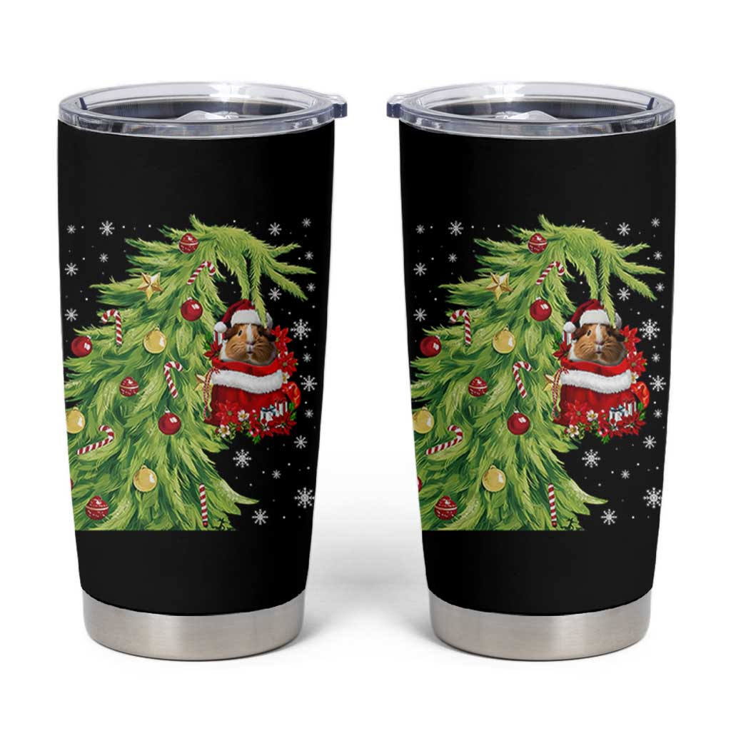 Funny Christmas Guinea In Green Hand Naughty Tumbler Cup Cute Pet Lover Gift - Wonder Print Shop