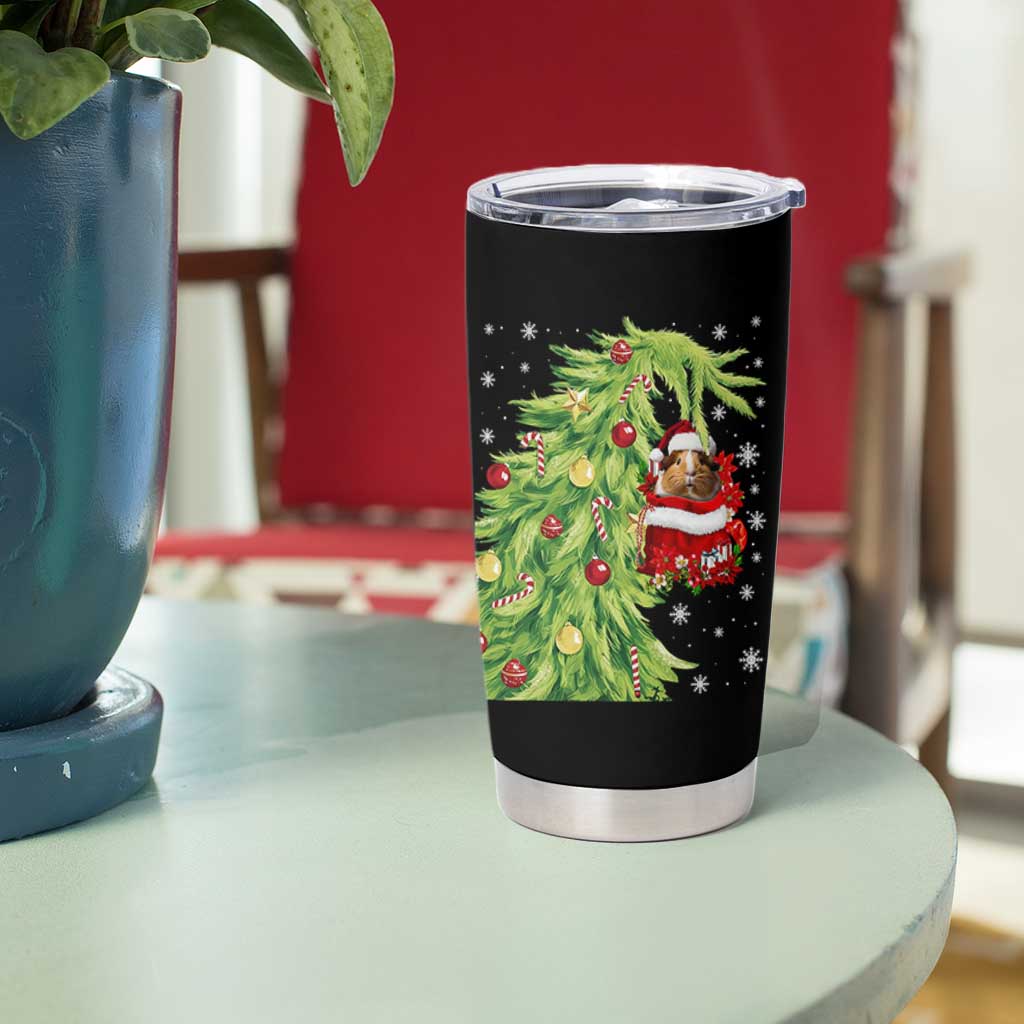 Funny Christmas Guinea In Green Hand Naughty Tumbler Cup Cute Pet Lover Gift - Wonder Print Shop