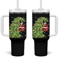 Funny Christmas Guinea In Green Hand Naughty Tumbler With Handle Cute Pet Lover Gift - Wonder Print Shop