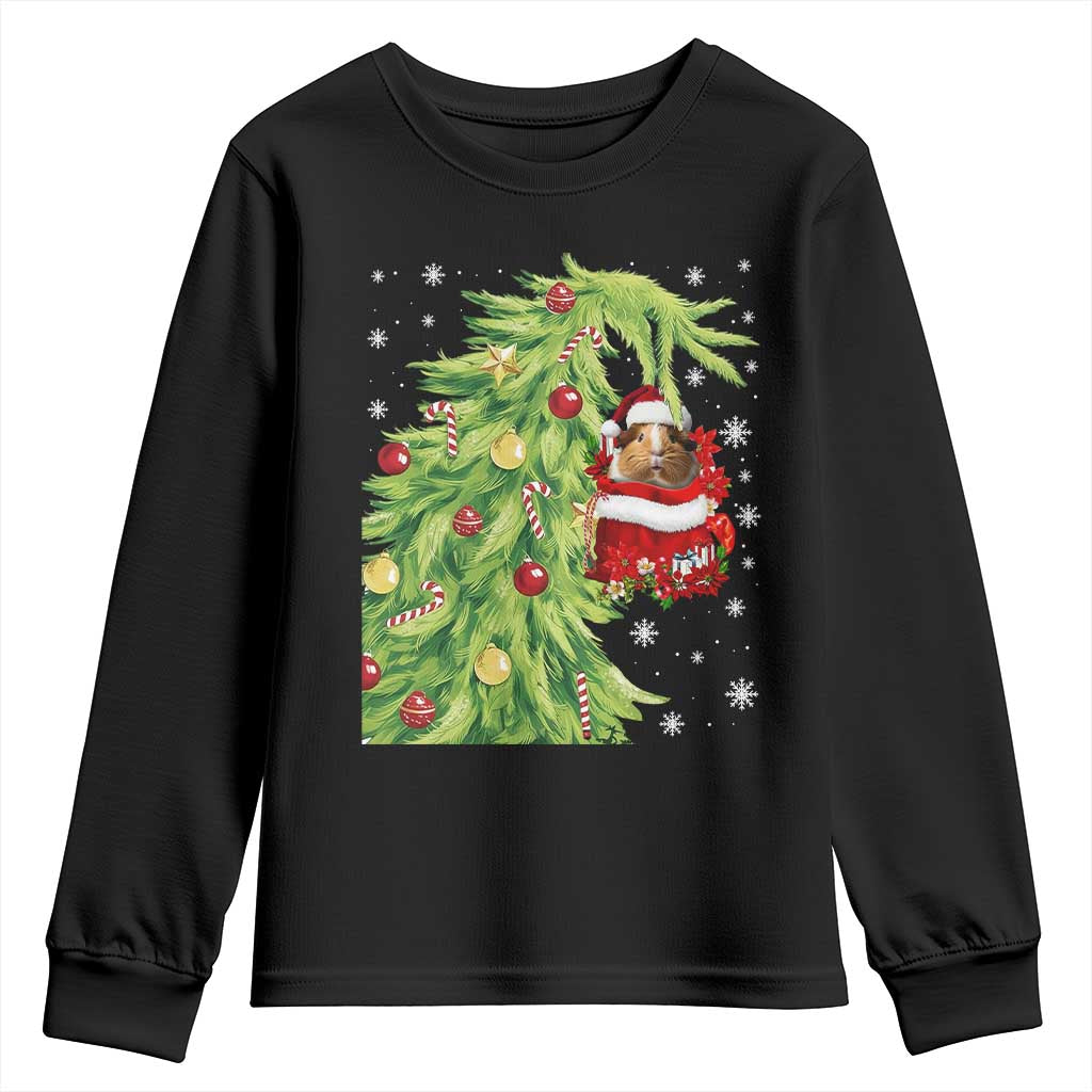 Funny Christmas Guinea In Green Hand Naughty Youth Sweatshirt Cute Pet Lover Gift - Wonder Print Shop