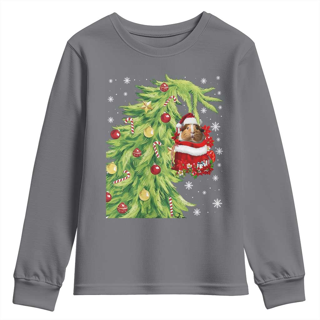 Funny Christmas Guinea In Green Hand Naughty Youth Sweatshirt Cute Pet Lover Gift - Wonder Print Shop