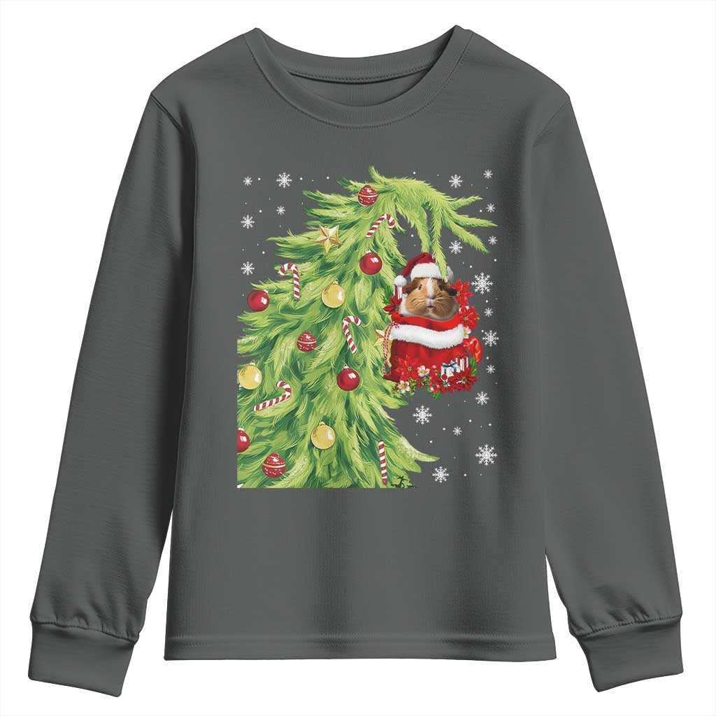 Funny Christmas Guinea In Green Hand Naughty Youth Sweatshirt Cute Pet Lover Gift - Wonder Print Shop
