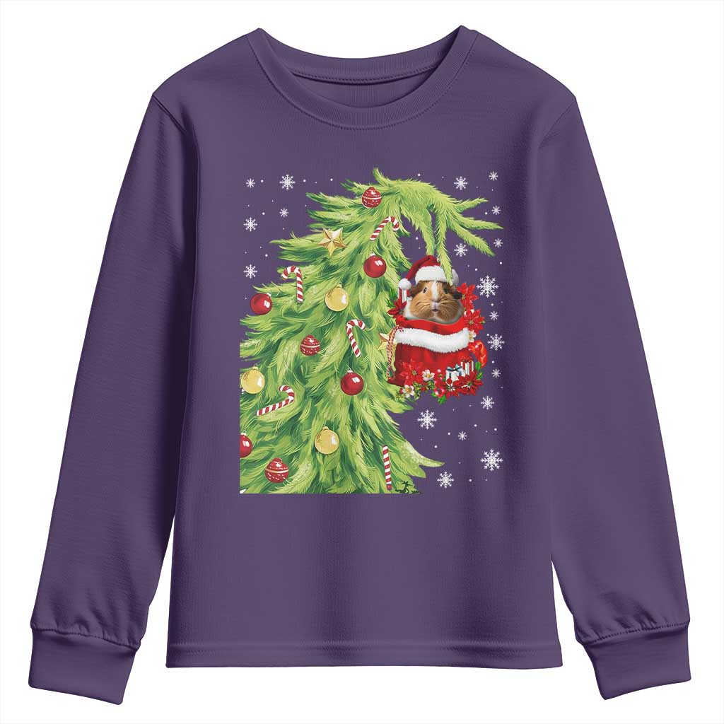 Funny Christmas Guinea In Green Hand Naughty Youth Sweatshirt Cute Pet Lover Gift - Wonder Print Shop