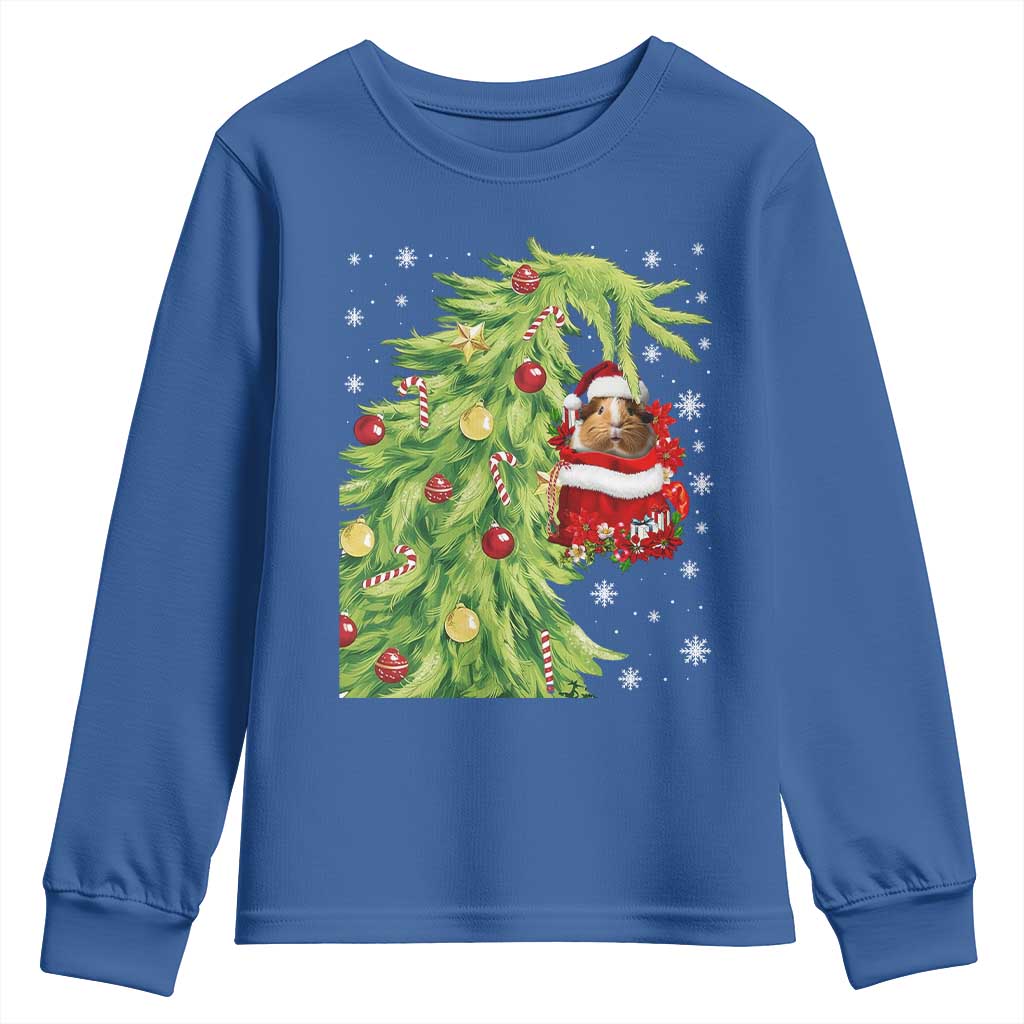 Funny Christmas Guinea In Green Hand Naughty Youth Sweatshirt Cute Pet Lover Gift - Wonder Print Shop
