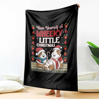 Have Yourself A Wheeky Little Christmas Throw Blanket Funny Guinea Pig Lover - Wonder Print Shop