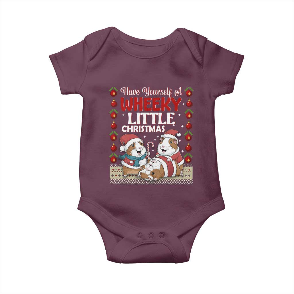 Have Yourself A Wheeky Little Christmas Baby Onesie Funny Guinea Pig Lover - Wonder Print Shop