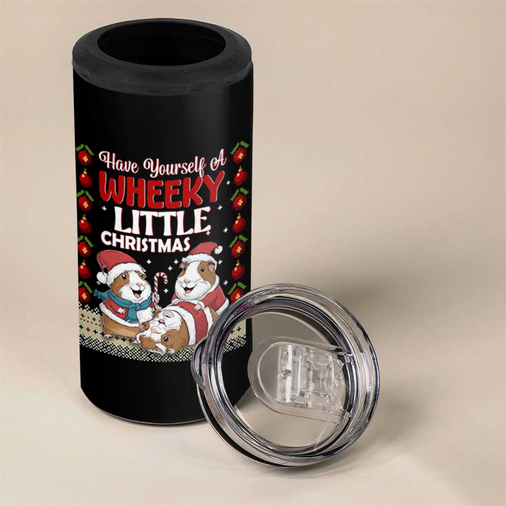 Have Yourself A Wheeky Little Christmas 4 in 1 Can Cooler Tumbler Funny Guinea Pig Lover - Wonder Print Shop