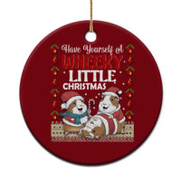 Have Yourself A Wheeky Little Christmas Ceramic Ornament Funny Guinea Pig Lover - Wonder Print Shop