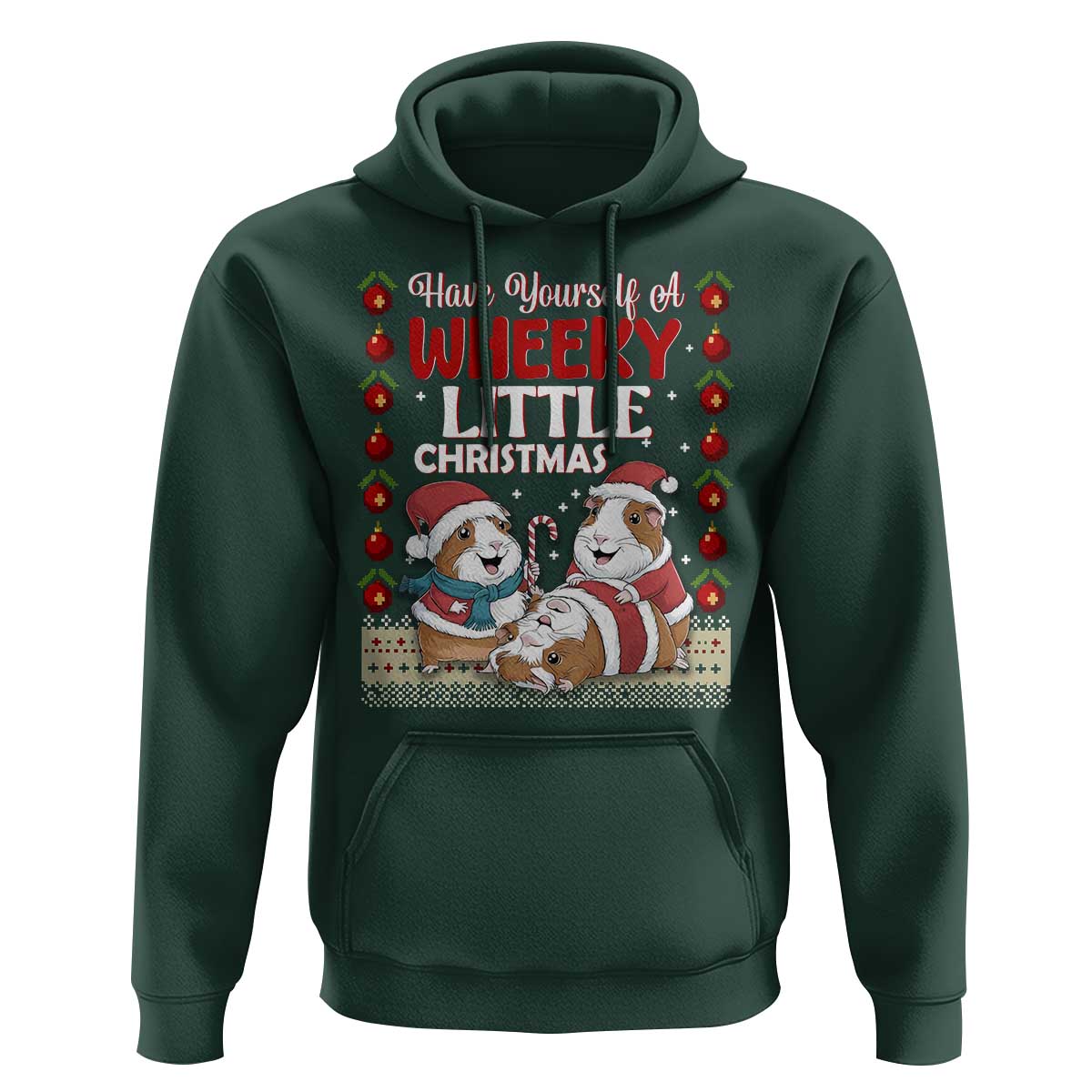 Have Yourself A Wheeky Little Christmas Hoodie Funny Guinea Pig Lover - Wonder Print Shop