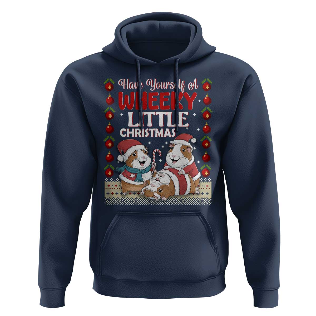 Have Yourself A Wheeky Little Christmas Hoodie Funny Guinea Pig Lover - Wonder Print Shop