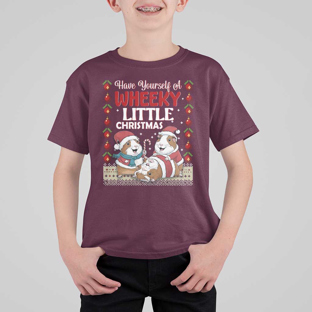 Have Yourself A Wheeky Little Christmas T Shirt For Kid Funny Guinea Pig Lover - Wonder Print Shop