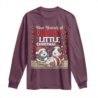 Have Yourself A Wheeky Little Christmas Long Sleeve Shirt Funny Guinea Pig Lover - Wonder Print Shop