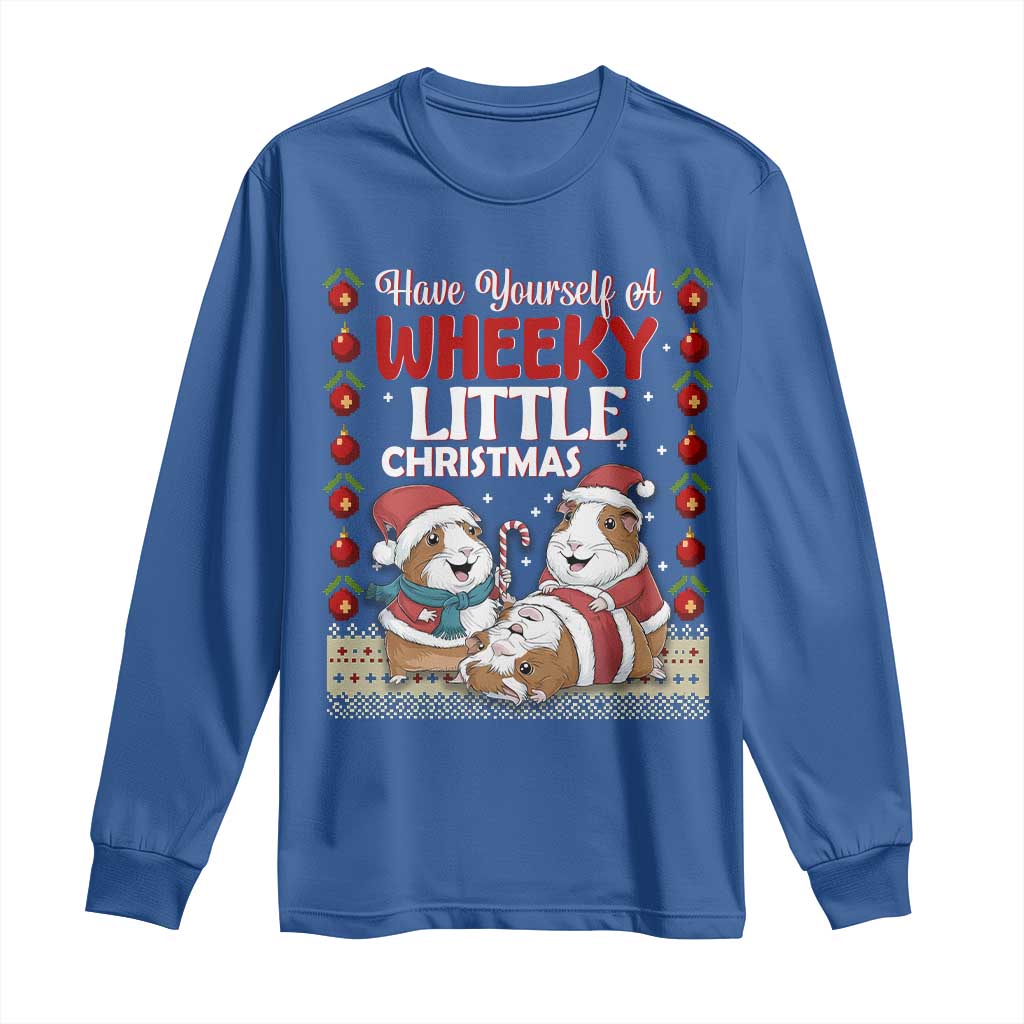 Have Yourself A Wheeky Little Christmas Long Sleeve Shirt Funny Guinea Pig Lover - Wonder Print Shop