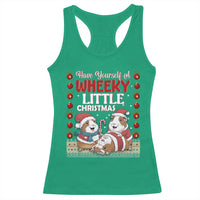Have Yourself A Wheeky Little Christmas Racerback Tank Top Funny Guinea Pig Lover - Wonder Print Shop