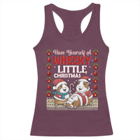 Have Yourself A Wheeky Little Christmas Racerback Tank Top Funny Guinea Pig Lover - Wonder Print Shop