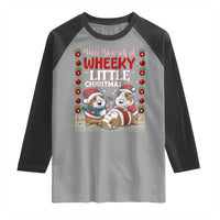 Have Yourself A Wheeky Little Christmas Raglan Shirt Funny Guinea Pig Lover - Wonder Print Shop