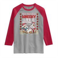 Have Yourself A Wheeky Little Christmas Raglan Shirt Funny Guinea Pig Lover - Wonder Print Shop