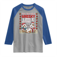 Have Yourself A Wheeky Little Christmas Raglan Shirt Funny Guinea Pig Lover - Wonder Print Shop