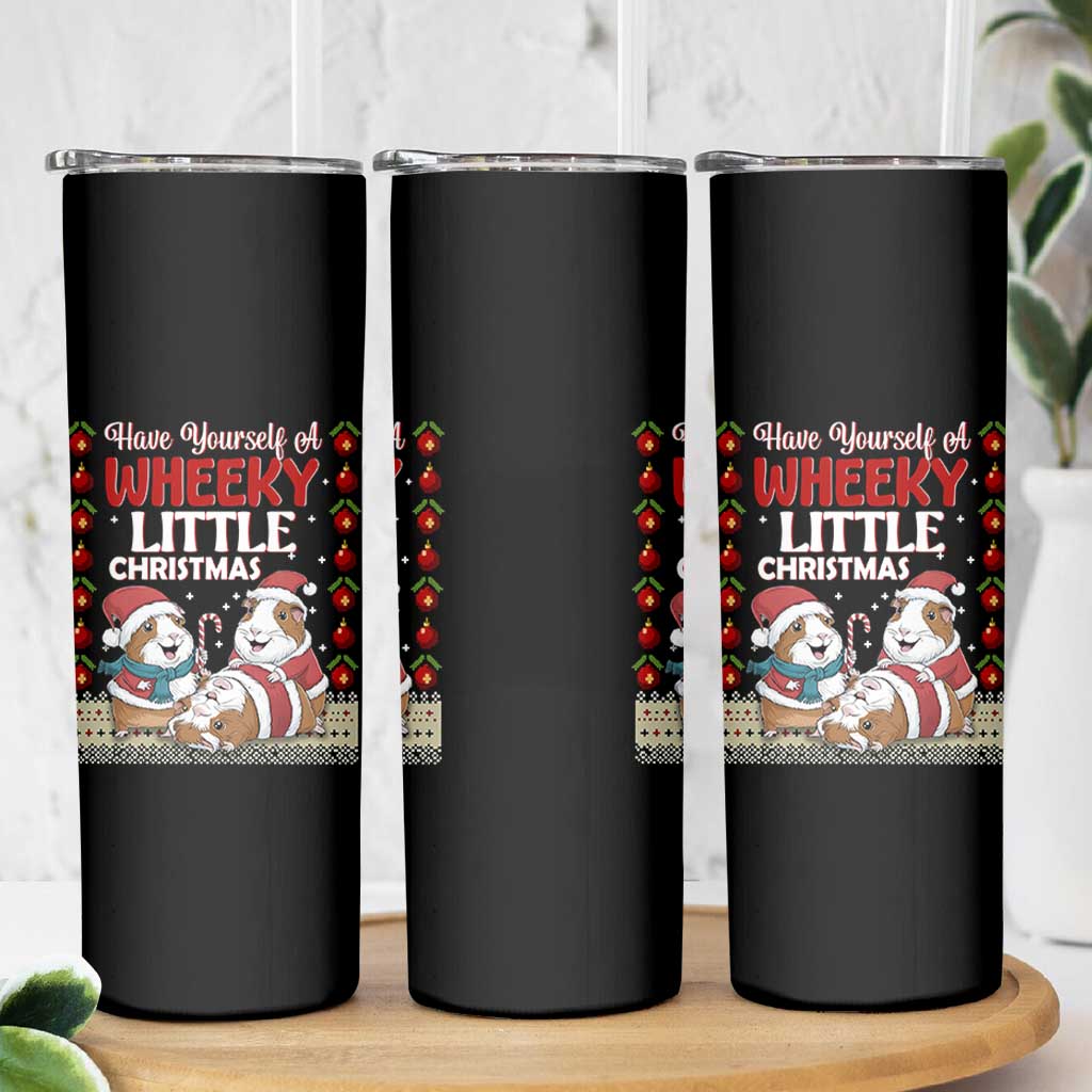 Have Yourself A Wheeky Little Christmas Skinny Tumbler Funny Guinea Pig Lover - Wonder Print Shop