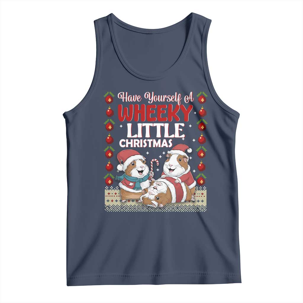Have Yourself A Wheeky Little Christmas Tank Top Funny Guinea Pig Lover - Wonder Print Shop