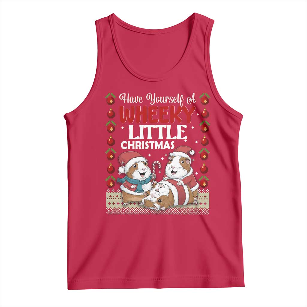 Have Yourself A Wheeky Little Christmas Tank Top Funny Guinea Pig Lover - Wonder Print Shop