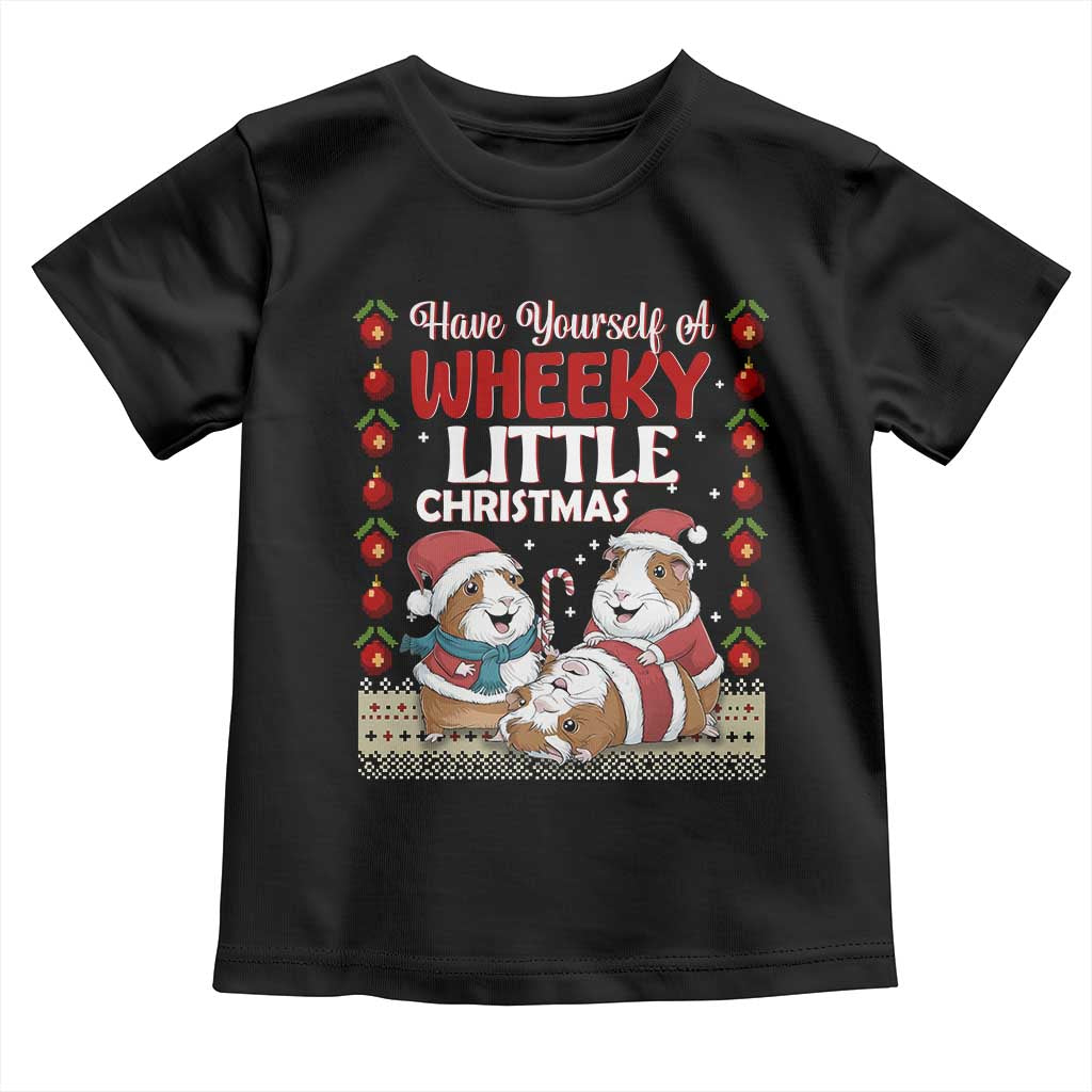 Have Yourself A Wheeky Little Christmas Toddler T Shirt Funny Guinea Pig Lover - Wonder Print Shop
