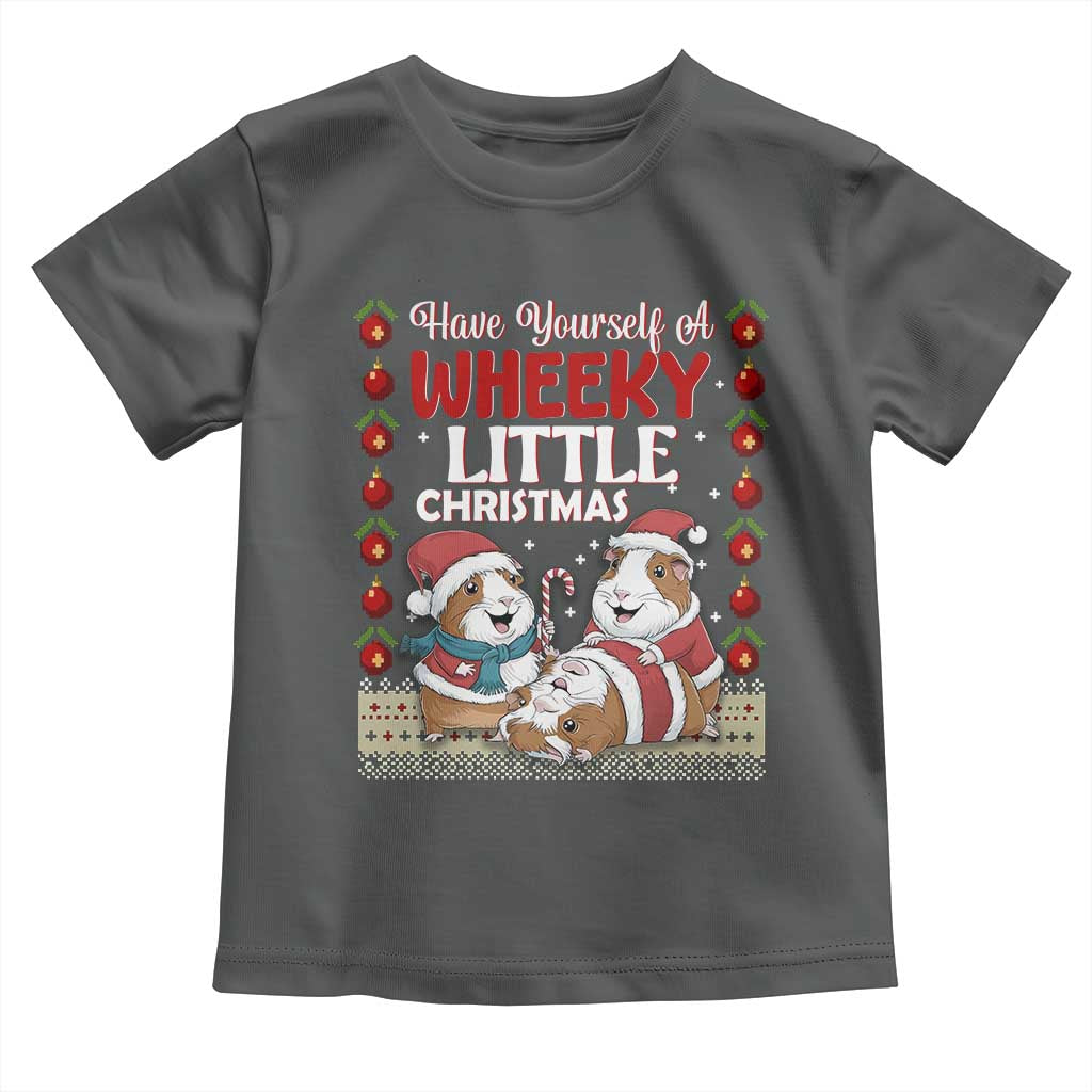 Have Yourself A Wheeky Little Christmas Toddler T Shirt Funny Guinea Pig Lover - Wonder Print Shop