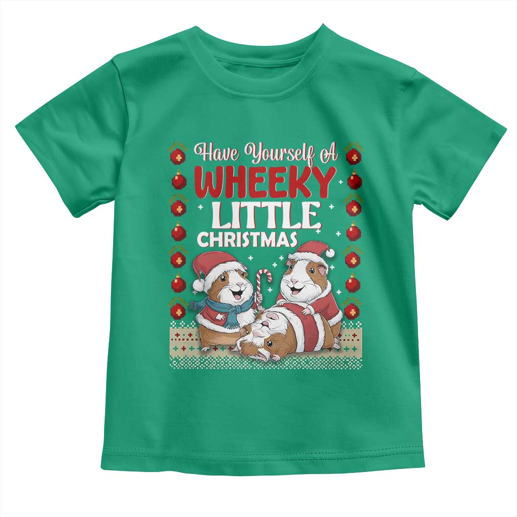 Have Yourself A Wheeky Little Christmas Toddler T Shirt Funny Guinea Pig Lover - Wonder Print Shop