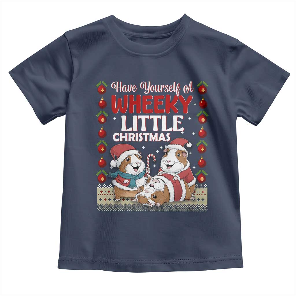 Have Yourself A Wheeky Little Christmas Toddler T Shirt Funny Guinea Pig Lover - Wonder Print Shop