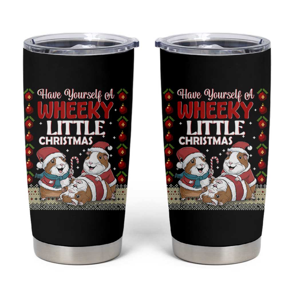 Have Yourself A Wheeky Little Christmas Tumbler Cup Funny Guinea Pig Lover - Wonder Print Shop