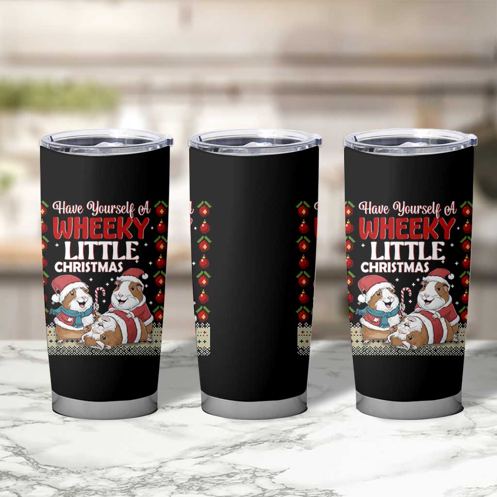 Have Yourself A Wheeky Little Christmas Tumbler Cup Funny Guinea Pig Lover - Wonder Print Shop