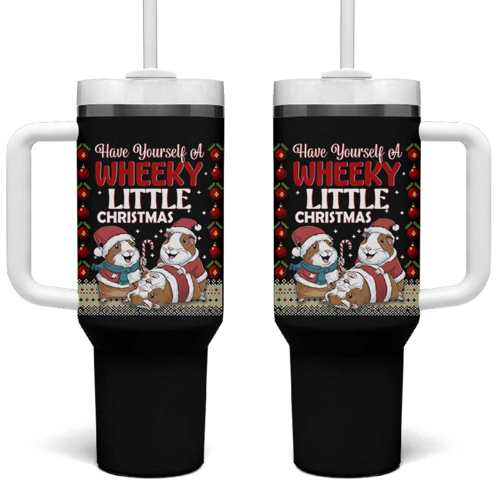 Have Yourself A Wheeky Little Christmas Tumbler With Handle Funny Guinea Pig Lover - Wonder Print Shop