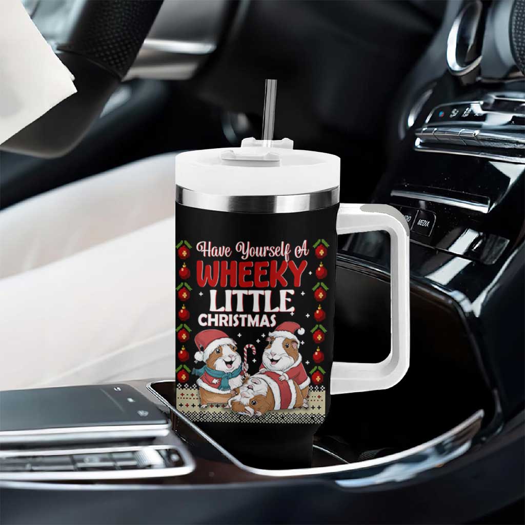 Have Yourself A Wheeky Little Christmas Tumbler With Handle Funny Guinea Pig Lover - Wonder Print Shop
