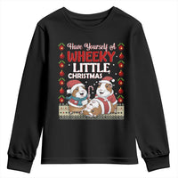 Have Yourself A Wheeky Little Christmas Youth Sweatshirt Funny Guinea Pig Lover - Wonder Print Shop