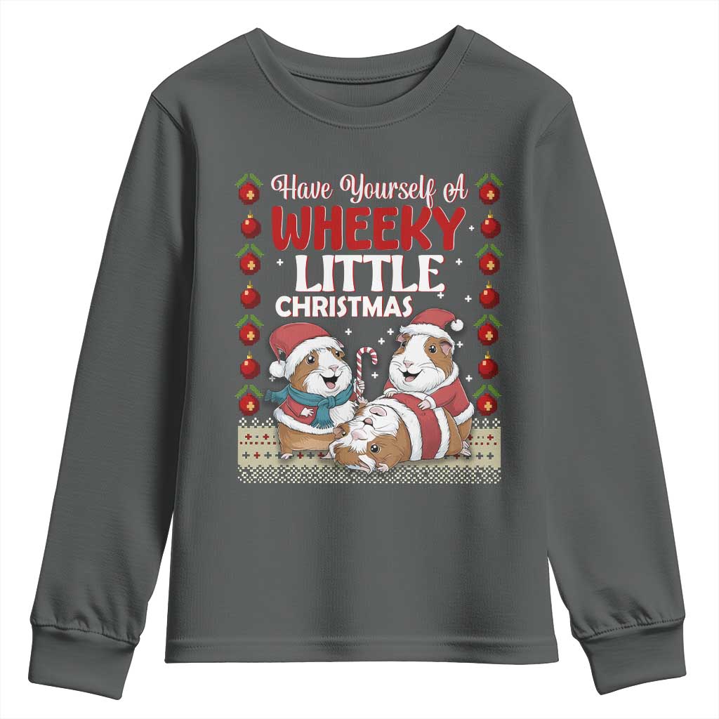 Have Yourself A Wheeky Little Christmas Youth Sweatshirt Funny Guinea Pig Lover - Wonder Print Shop