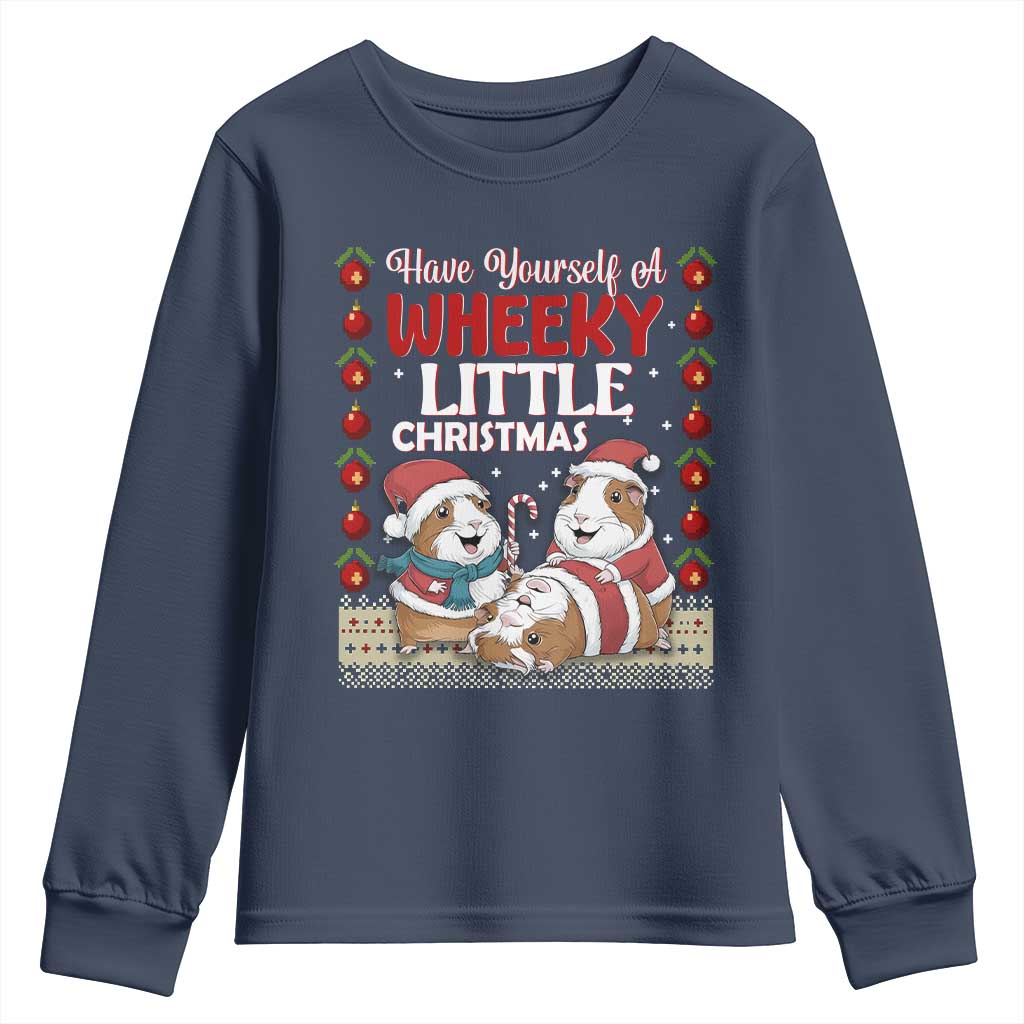 Have Yourself A Wheeky Little Christmas Youth Sweatshirt Funny Guinea Pig Lover - Wonder Print Shop