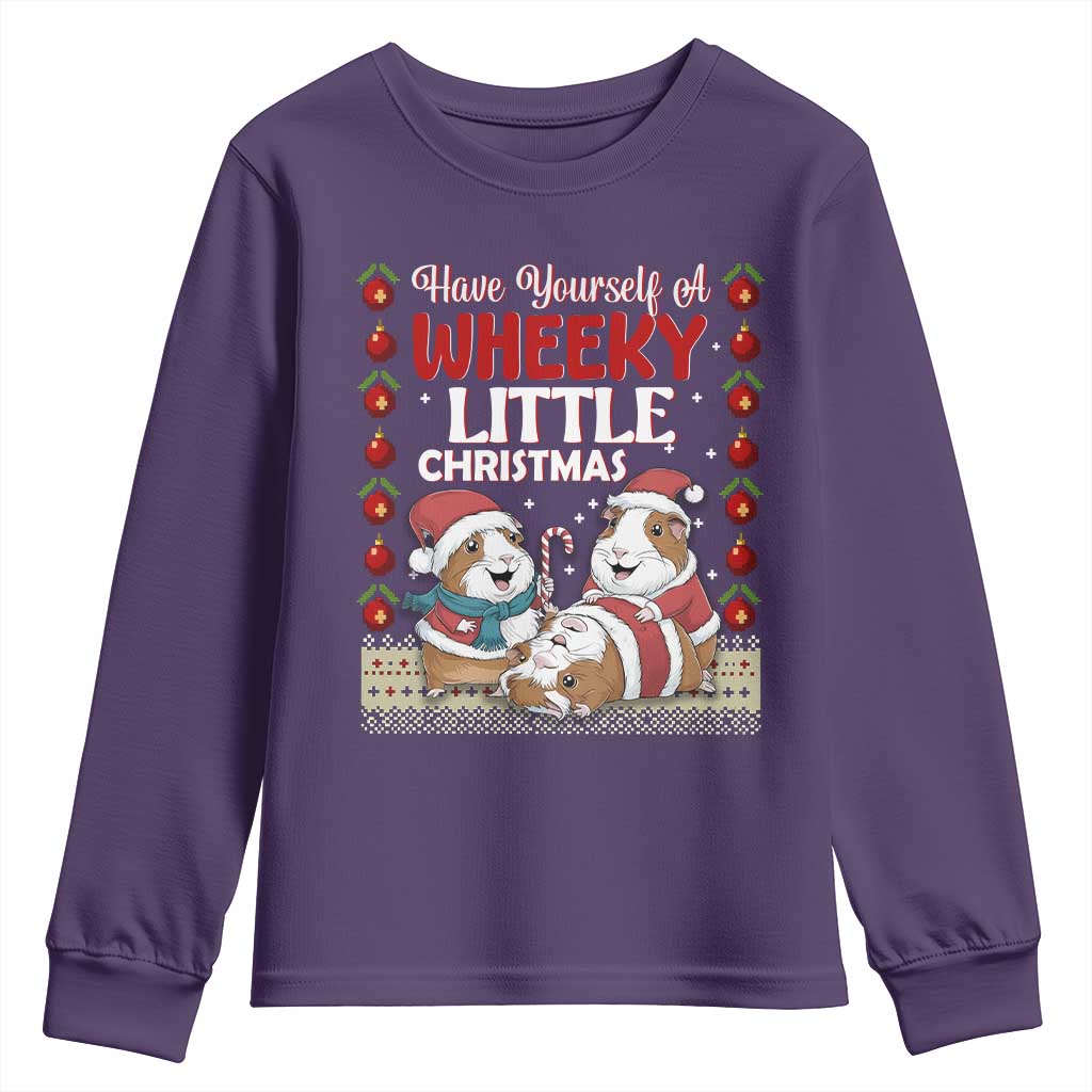 Have Yourself A Wheeky Little Christmas Youth Sweatshirt Funny Guinea Pig Lover - Wonder Print Shop