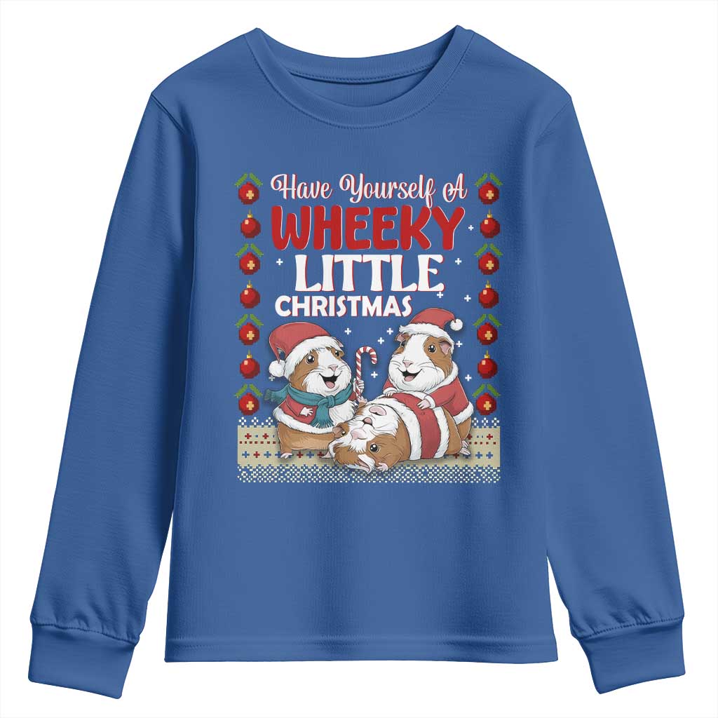 Have Yourself A Wheeky Little Christmas Youth Sweatshirt Funny Guinea Pig Lover - Wonder Print Shop