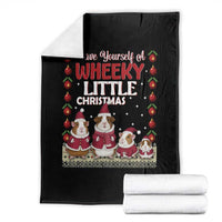 Christmas Guinea Pig Lover Throw Blanket Have Yourself A Wheeky Little - Wonder Print Shop