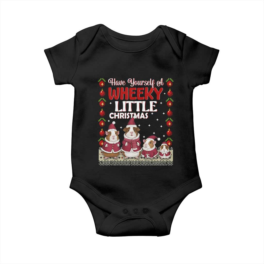 Christmas Guinea Pig Lover Baby Onesie Have Yourself A Wheeky Little - Wonder Print Shop