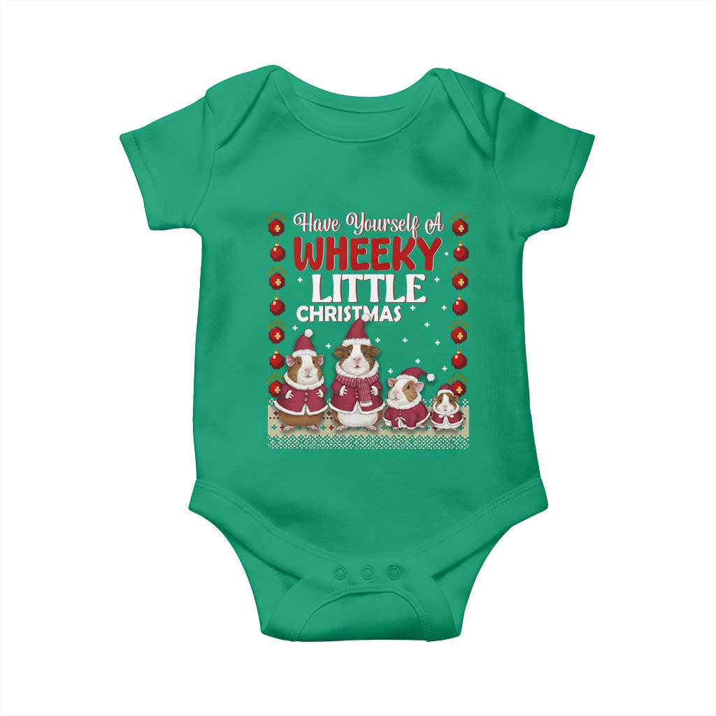 Christmas Guinea Pig Lover Baby Onesie Have Yourself A Wheeky Little - Wonder Print Shop