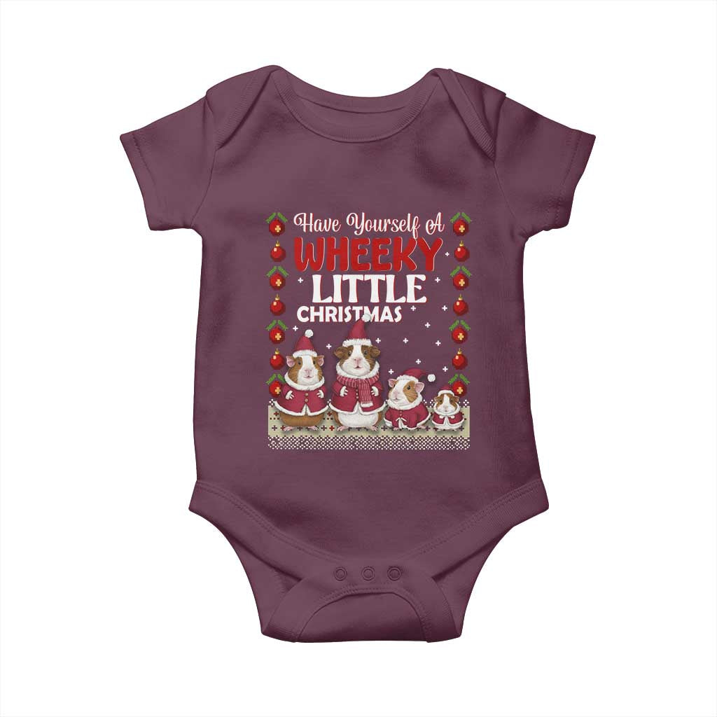 Christmas Guinea Pig Lover Baby Onesie Have Yourself A Wheeky Little - Wonder Print Shop