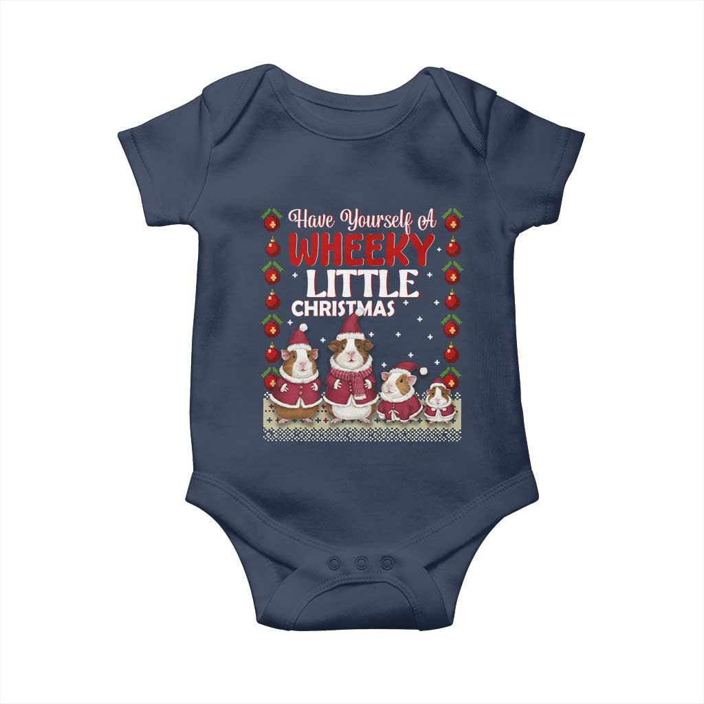Christmas Guinea Pig Lover Baby Onesie Have Yourself A Wheeky Little - Wonder Print Shop