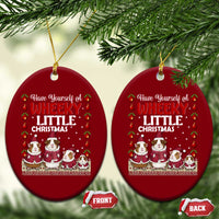 Christmas Guinea Pig Lover Ceramic Ornament Have Yourself A Wheeky Little - Wonder Print Shop