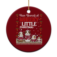 Christmas Guinea Pig Lover Ceramic Ornament Have Yourself A Wheeky Little - Wonder Print Shop