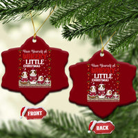 Christmas Guinea Pig Lover Ceramic Ornament Have Yourself A Wheeky Little - Wonder Print Shop