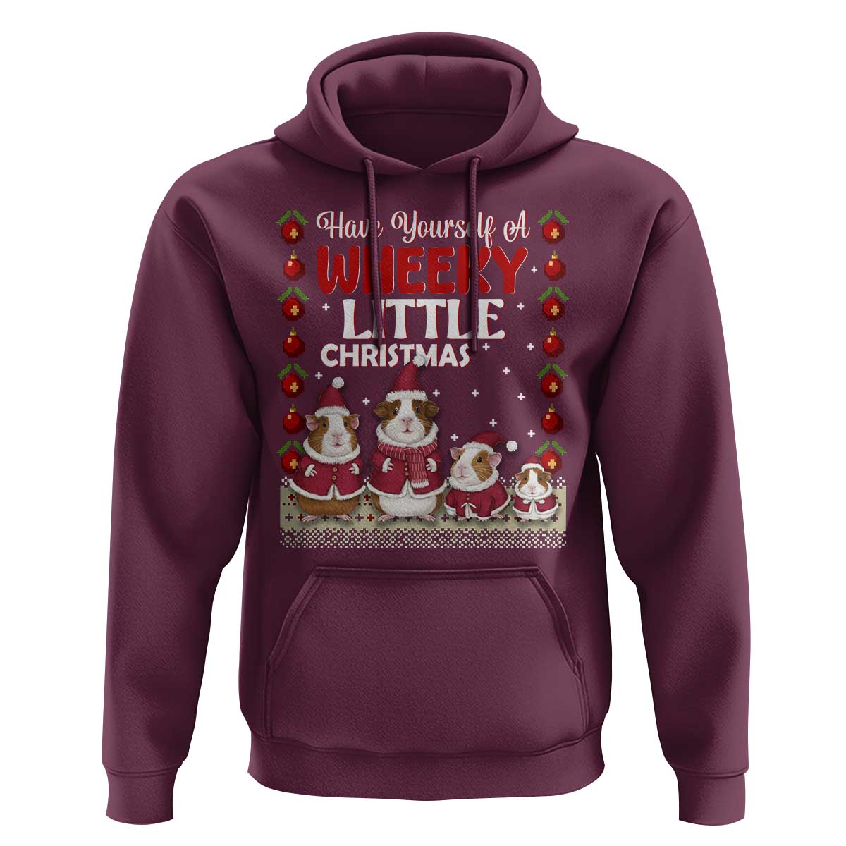 Christmas Guinea Pig Lover Hoodie Have Yourself A Wheeky Little - Wonder Print Shop