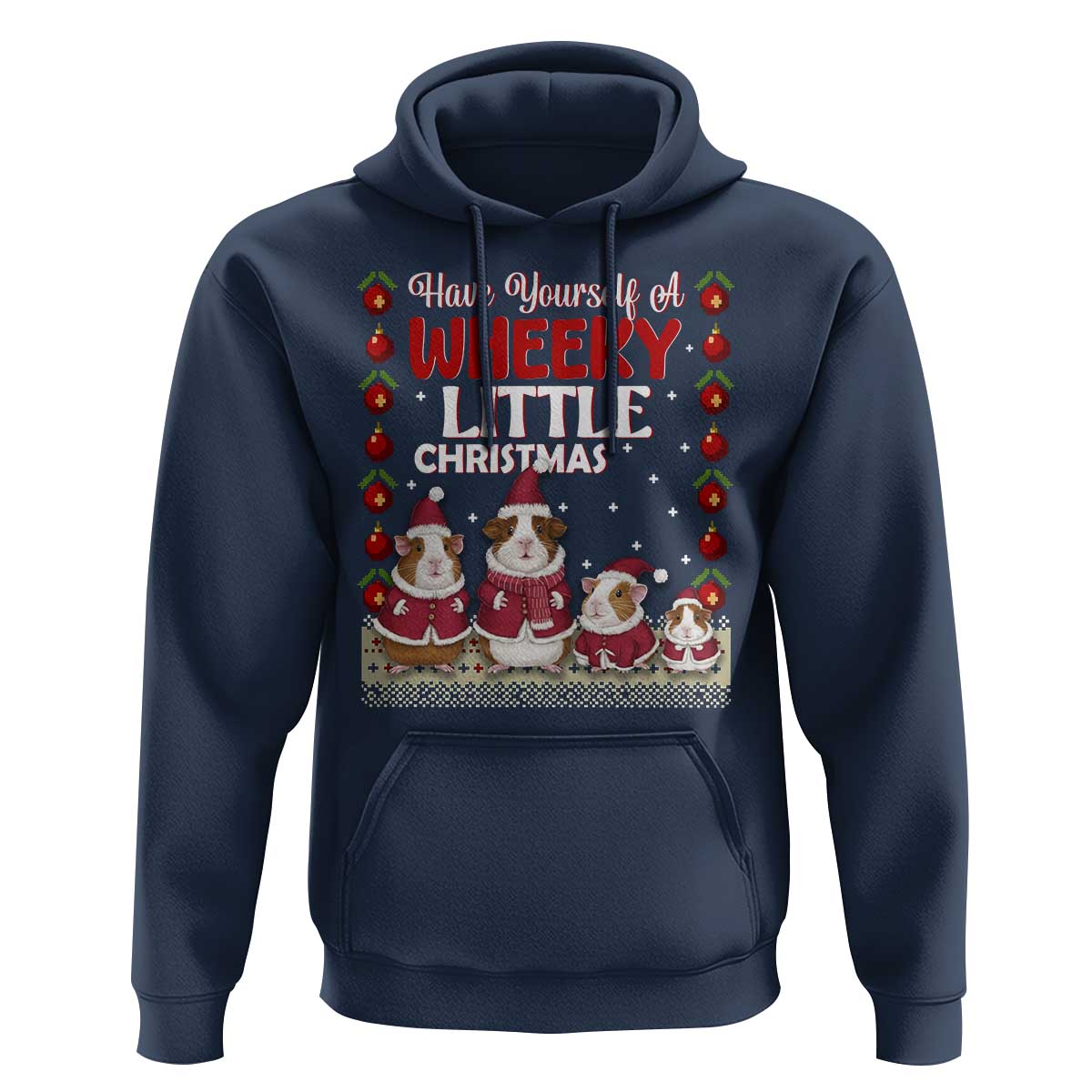 Christmas Guinea Pig Lover Hoodie Have Yourself A Wheeky Little - Wonder Print Shop